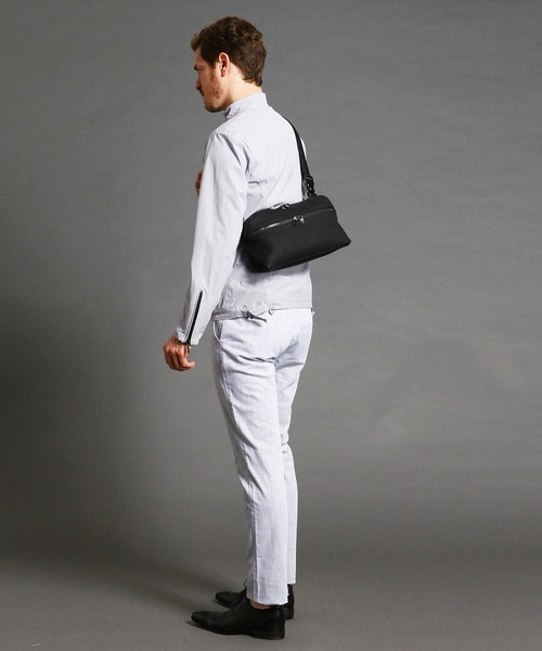 MONSIEUR NICOLE（ムッシュニコル）の「ダブルジップボディバッグ（ボディバッグ/ウエストポーチ・メンズ・ネイビー/ホワイト系その他/ブラック・FREE）」の10枚目の写真