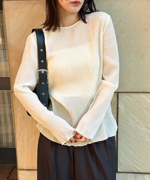 ランダムプリーツシアートップス（Tシャツ/カットソー）｜select MOCA