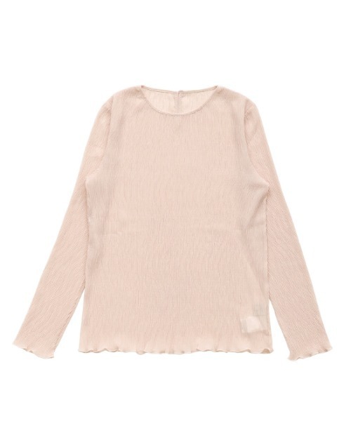 select MOCA(セレクトモカ)の「【定番】ランダムプリーツシアートップス(Tシャツ/カットソー・レディース・ライトカーキ/アイボリー/スモークピンク/ブラック/グレー/ライトピンク・FREE)」の20枚目の写真