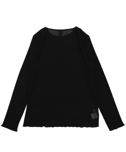 select MOCA（セレクトモカ）の「ランダムプリーツシアートップス（Tシャツ/カットソー・レディース・ライトカーキ/アイボリー/スモークピンク/ブラック/グレー/ライトピンク・FREE）」の7枚目の写真