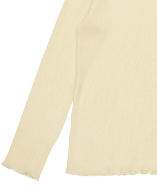 select MOCA（セレクトモカ）の「ランダムプリーツシアートップス（Tシャツ/カットソー・レディース・ライトカーキ/アイボリー/スモークピンク/ブラック/グレー/ライトピンク・FREE）」の10枚目の写真