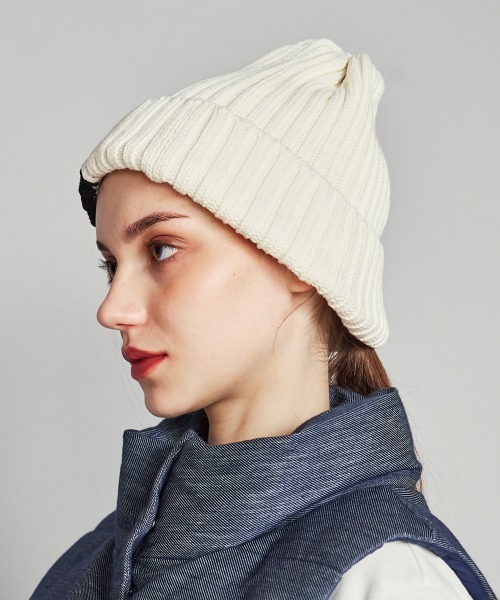セール】バイカラーニットワッチ（ニットキャップ/ビーニー）｜DOUBLE