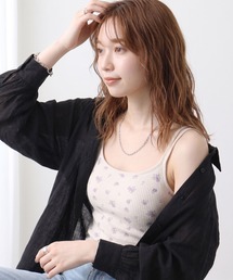 JEMORGAN ワッフル花柄キャミソール(パック入り)