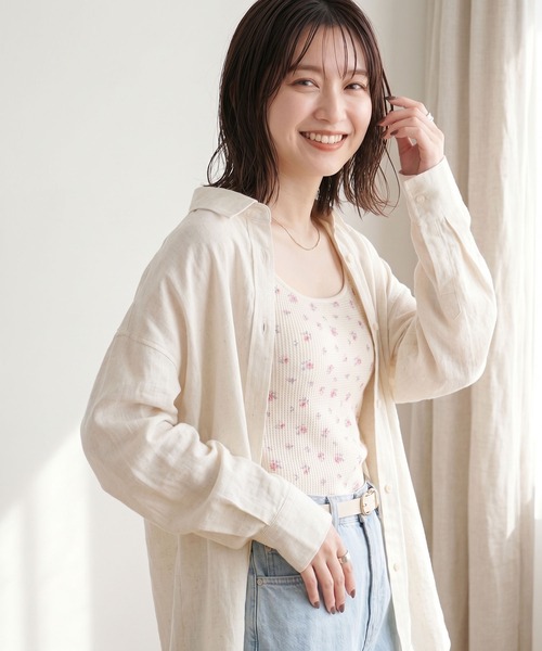 セール】JEMORGAN ワッフル花柄キャミソール（パック入り