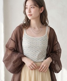 JEMORGAN ワッフル花柄キャミソール(パック入り)