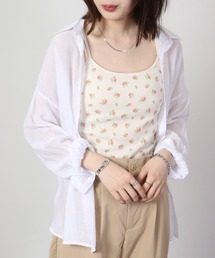 JEMORGAN（ジェーイーモーガン）の「JEMORGAN ワッフル花柄キャミソール（パック入り）（キャミソール・レディース・ピンク系）」