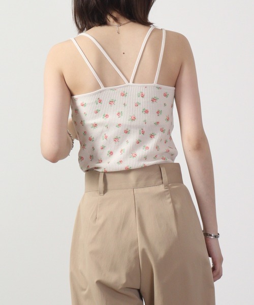 JEMORGAN ワッフル花柄キャミソール（パック入り）（キャミソール