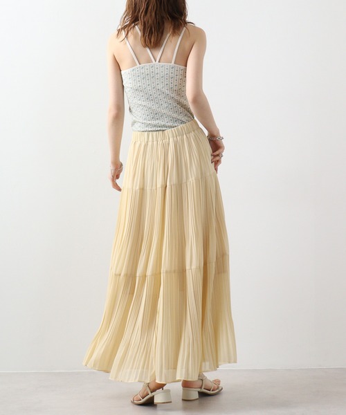 セール】JEMORGAN ワッフル花柄キャミソール（パック入り