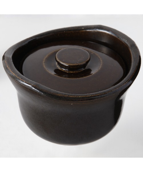 無印良品（ムジルシリョウヒン）の「土釜おこげ　１．５合炊き　約直径１８×高さ１２ｃｍ（鍋/フライパン・メンズ・ダークブラウン・FREE）」の2枚目の写真