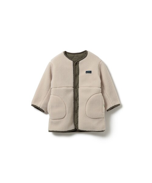 BEAMS mini（ビームスミニ）の「BEAMS mini / ボアキルト リバーシブル ノーカラーコート 23FW（90～160cm）（ノーカラーコート・キッズ・キャメル/アイボリー・100/150/130/120/160/140/90/110）」の19枚目の写真
