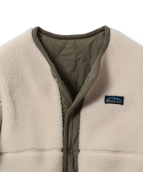 BEAMS mini（ビームスミニ）の「BEAMS mini / ボアキルト リバーシブル ノーカラーコート 23FW（90～160cm）（ノーカラーコート・キッズ・キャメル/アイボリー・100/150/130/120/160/140/90/110）」の20枚目の写真