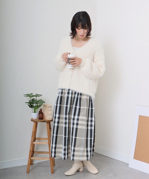 libelle more（リベル モア）の「《洗える》ビッグチェック柄フレアーロングスカート（スカート・レディース・ネイビー系/グレー系その他/グリーン系その他・M/L）」の20枚目の写真