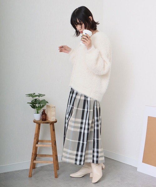 libelle more（リベル モア）の「《洗える》ビッグチェック柄フレアーロングスカート（スカート・レディース・ネイビー系/グレー系その他/グリーン系その他・M/L）」の21枚目の写真
