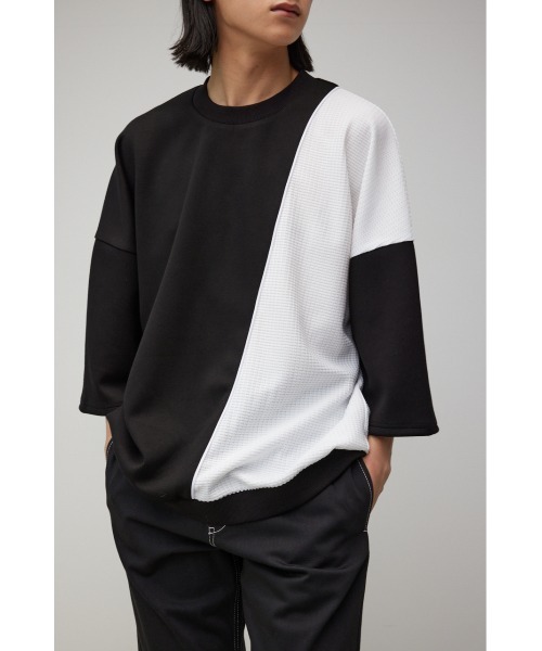 AZUL by moussy(アズールバイマウジー)の「ワッフル切リ替エパイピングトップス(Tシャツ/カットソー・メンズ・グリーン系その他/ホワイト系その他/ブラック系その他・LARGE/MEDIUM)」の3枚目の写真