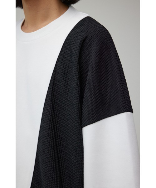 AZUL by moussy(アズールバイマウジー)の「ワッフル切リ替エパイピングトップス(Tシャツ/カットソー・メンズ・グリーン系その他/ホワイト系その他/ブラック系その他・LARGE/MEDIUM)」の11枚目の写真