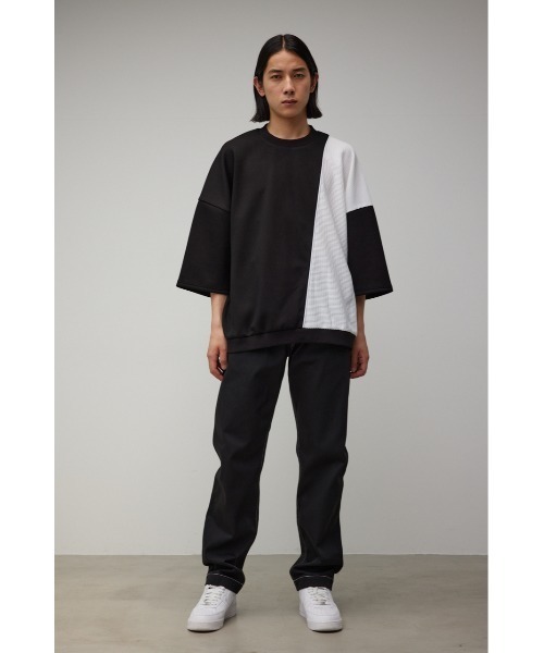 AZUL by moussy(アズールバイマウジー)の「ワッフル切リ替エパイピングトップス(Tシャツ/カットソー・メンズ・グリーン系その他/ホワイト系その他/ブラック系その他・LARGE/MEDIUM)」の15枚目の写真