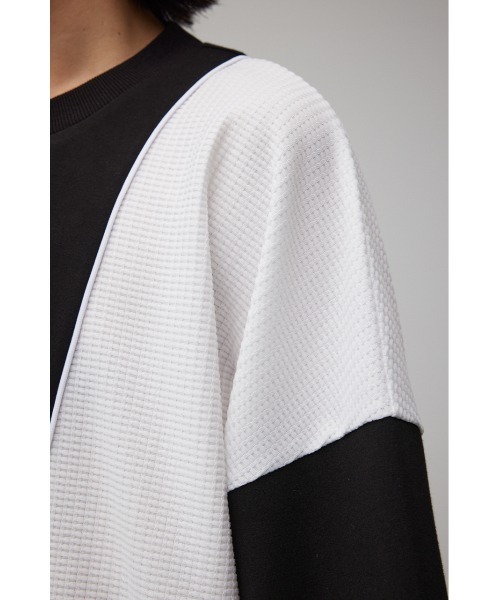 AZUL by moussy(アズールバイマウジー)の「ワッフル切リ替エパイピングトップス(Tシャツ/カットソー・メンズ・グリーン系その他/ホワイト系その他/ブラック系その他・LARGE/MEDIUM)」の20枚目の写真