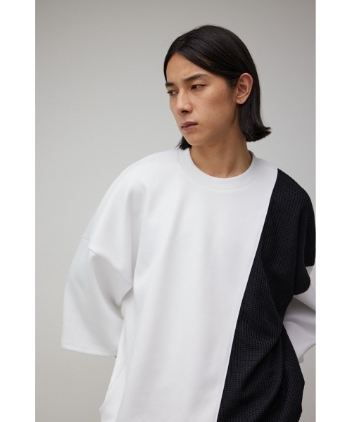AZUL by moussy(アズールバイマウジー)の「ワッフル切リ替エパイピングトップス(Tシャツ/カットソー・メンズ・グリーン系その他/ホワイト系その他/ブラック系その他・LARGE/MEDIUM)」の4枚目の写真