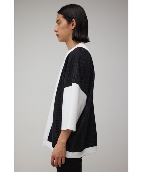 AZUL by moussy(アズールバイマウジー)の「ワッフル切リ替エパイピングトップス(Tシャツ/カットソー・メンズ・グリーン系その他/ホワイト系その他/ブラック系その他・LARGE/MEDIUM)」の8枚目の写真