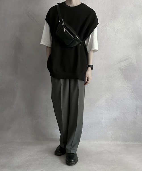 SERACE（セラス）の「【SERACE】basic body bag / ベーシックボディバッグ（ボディバッグ/ウエストポーチ・メンズ・ブラック・FREE）」の17枚目の写真