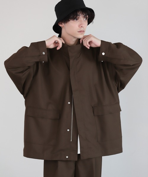 RAGEBLUE（レイジブルー）の「【SET UP/セットアップ】TRジップブルゾン&ドレープフレアワイドスラックスパンツ（ブルゾン・メンズ・ブラック/ブラウン・MEDIUM/LARGE）」の19枚目の写真