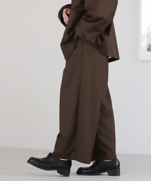 RAGEBLUE（レイジブルー）の「【SET UP/セットアップ】TRジップブルゾン&ドレープフレアワイドスラックスパンツ（ブルゾン・メンズ・ブラック/ブラウン・MEDIUM/LARGE）」の17枚目の写真