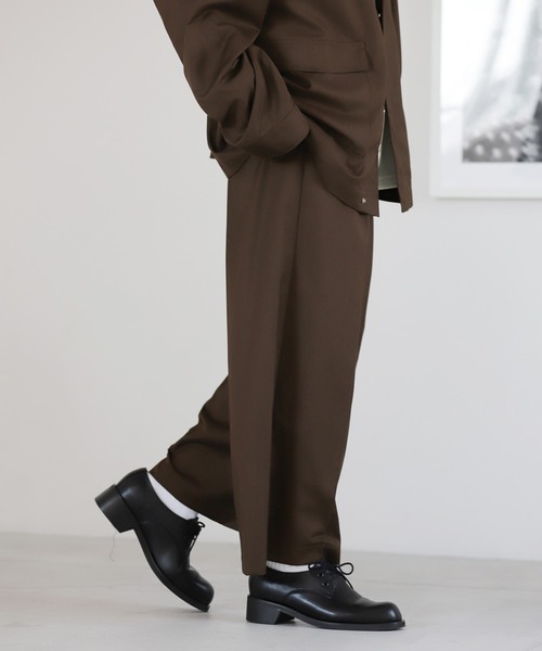 RAGEBLUE（レイジブルー）の「【SET UP/セットアップ】TRジップブルゾン&ドレープフレアワイドスラックスパンツ（ブルゾン・メンズ・ブラック/ブラウン・MEDIUM/LARGE）」の15枚目の写真