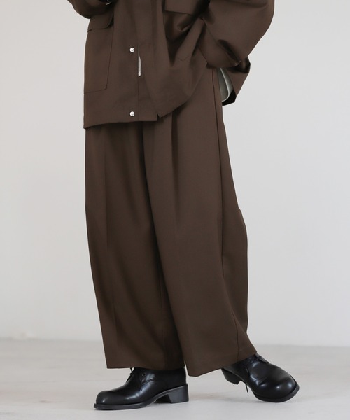 RAGEBLUE（レイジブルー）の「【SET UP/セットアップ】TRジップブルゾン&ドレープフレアワイドスラックスパンツ（ブルゾン・メンズ・ブラック/ブラウン・MEDIUM/LARGE）」の22枚目の写真