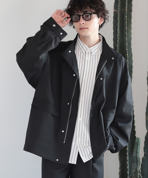 RAGEBLUE（レイジブルー）の「【SET UP/セットアップ】TRジップブルゾン&ドレープフレアワイドスラックスパンツ（ブルゾン・メンズ・ブラック/ブラウン・MEDIUM/LARGE）」の18枚目の写真