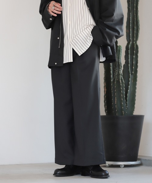 RAGEBLUE（レイジブルー）の「【SET UP/セットアップ】TRジップブルゾン&ドレープフレアワイドスラックスパンツ（ブルゾン・メンズ・ブラック/ブラウン・MEDIUM/LARGE）」の16枚目の写真