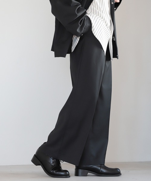 RAGEBLUE（レイジブルー）の「【SET UP/セットアップ】TRジップブルゾン&ドレープフレアワイドスラックスパンツ（ブルゾン・メンズ・ブラック/ブラウン・MEDIUM/LARGE）」の21枚目の写真