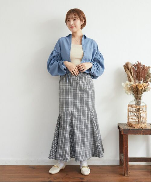 RETRO GIRL（レトロガール）の「共リボン付きマーメイドSK（スカート・レディース・ブラウン系その他2/ブラック/グレー系その他2・FREE）」の15枚目の写真