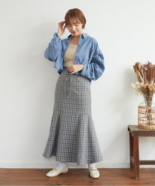 RETRO GIRL（レトロガール）の「共リボン付きマーメイドSK（スカート・レディース・ブラウン系その他2/ブラック/グレー系その他2・FREE）」の16枚目の写真