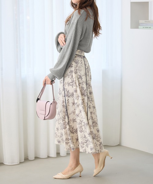 alotta（アロッタ）の「カシミヤタッチボリューム袖ニット（ニット/セーター・レディース・アイボリー/ベビーピンク/ブラック/モカ/ネイビー/杢グレー/ライトブルー・L/M/LL/5L/4L/3L）」の12枚目の写真