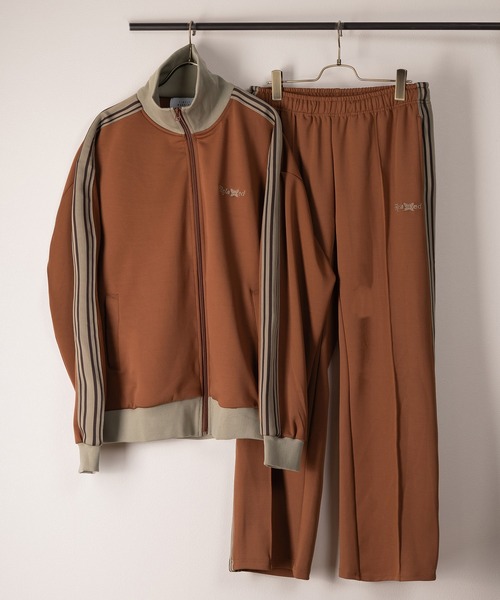 TIMELY WARNING(タイムリーワーニング)の「バタフライ刺繍エステルトラックパンツ/ラインパンツ/セットアップ可能(その他パンツ・メンズ・ブラウン/カーキ/ブラック/アイボリー・M/L/XL)」の12枚目の写真