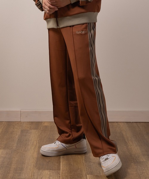 TIMELY WARNING(タイムリーワーニング)の「バタフライ刺繍エステルトラックパンツ/ラインパンツ/セットアップ可能(その他パンツ・メンズ・ブラウン/カーキ/ブラック/アイボリー・M/L/XL)」の18枚目の写真