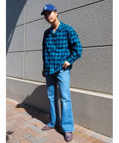 BACK NUMBER（バックナンバー）の「【BACK NUMBER】【エクストラサーモ】ネルオープンカラー長袖シャツ（シャツ/ブラウス・メンズ・ブルー/ブラック/ブラウン・L/M/XL）」の6枚目の写真