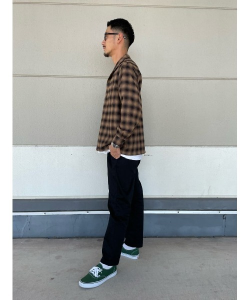 BACK NUMBER（バックナンバー）の「【BACK NUMBER】【エクストラサーモ】ネルオープンカラー長袖シャツ（シャツ/ブラウス・メンズ・ブルー/ブラック/ブラウン・L/M/XL）」の12枚目の写真