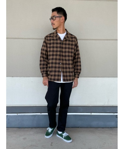 BACK NUMBER（バックナンバー）の「【BACK NUMBER】【エクストラサーモ】ネルオープンカラー長袖シャツ（シャツ/ブラウス・メンズ・ブルー/ブラック/ブラウン・L/M/XL）」の13枚目の写真