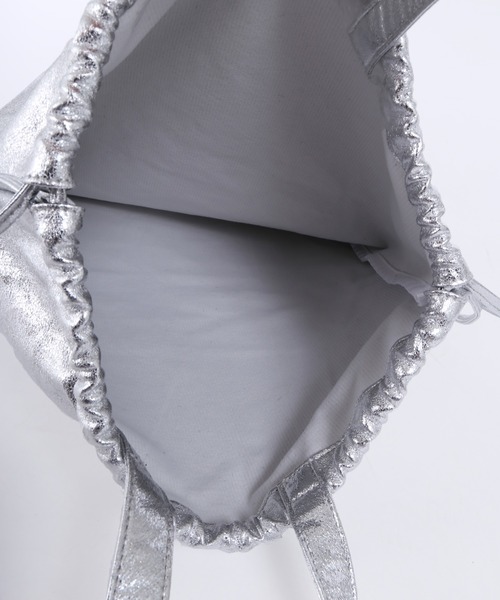 WC（ダブル シー）の「メタリック2WAYナップサック（バックパック/リュック・レディース・シルバー/ピンク・FREE）」の16枚目の写真