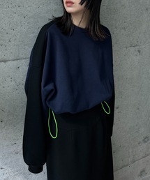 y/m by RIKA | 2トーンカラーオーバースウェットトップス(スウェット)