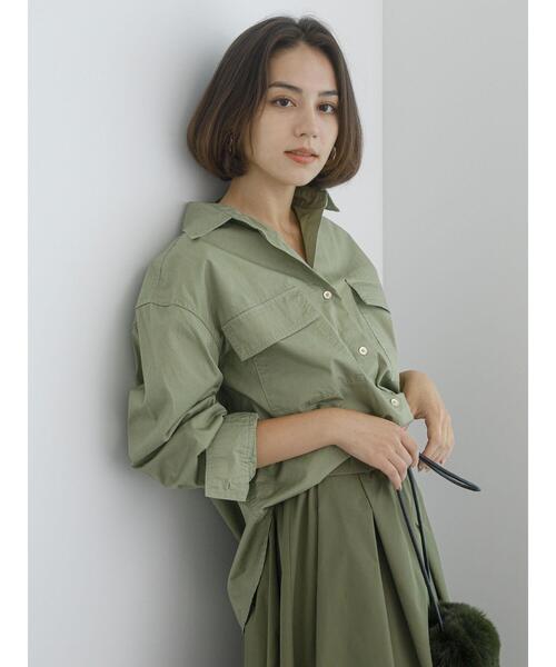Te chichi（テチチ）の「【Atelier Militaire】ダブルポケットシャツ（シャツ/ブラウス・レディース・カーキ・F）」の2枚目の写真