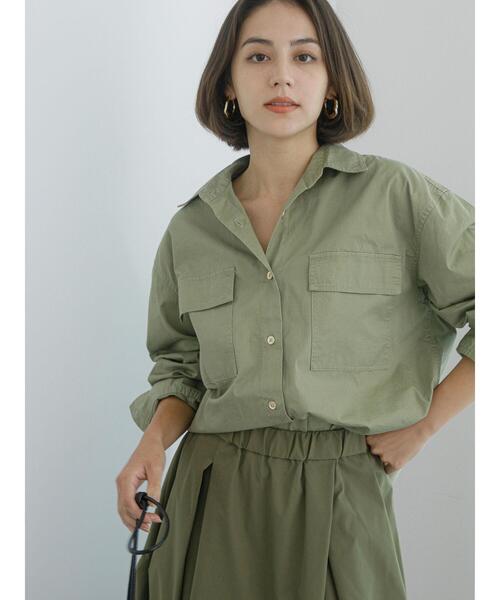 Te chichi（テチチ）の「【Atelier Militaire】ダブルポケットシャツ（シャツ/ブラウス・レディース・カーキ・F）」の6枚目の写真
