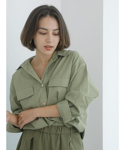 Te chichi（テチチ）の「【Atelier Militaire】ダブルポケットシャツ（シャツ/ブラウス・レディース・カーキ・F）」の7枚目の写真