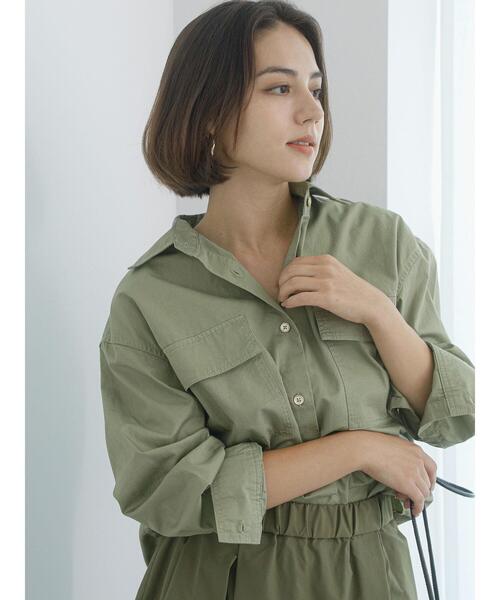 Te chichi（テチチ）の「【Atelier Militaire】ダブルポケットシャツ（シャツ/ブラウス・レディース・カーキ・F）」の8枚目の写真