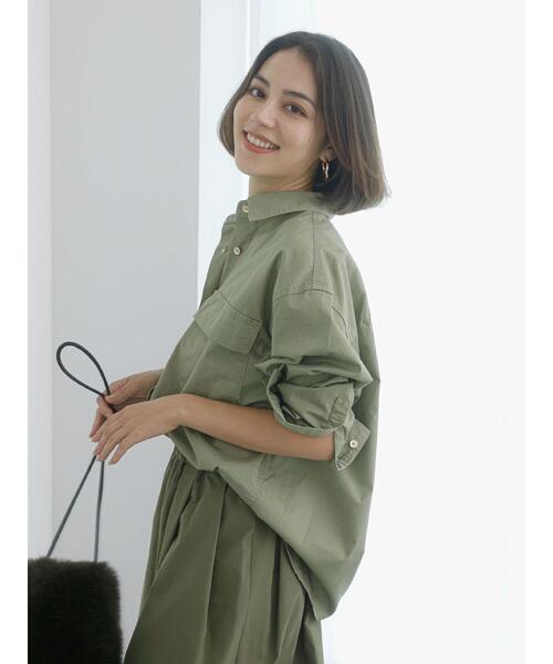 Te chichi（テチチ）の「【Atelier Militaire】ダブルポケットシャツ（シャツ/ブラウス・レディース・カーキ・F）」の9枚目の写真