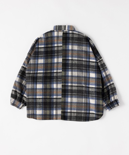 MIEL CRISHUNANT（ミエルクリシュナ）の「オーバーサイズドルマンチェックシャツ（シャツ/ブラウス・レディース・ブラウン系その他/ブルー系その他・FREE）」の5枚目の写真