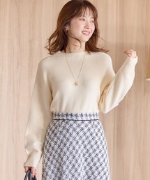 【洗える】アンゴラブレンド ニット