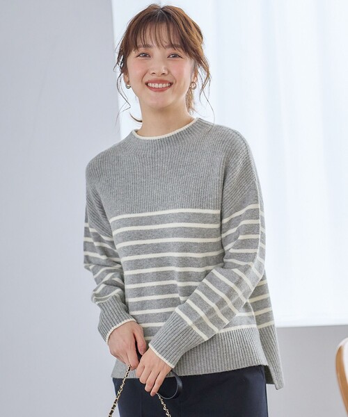 ANY SIS（エニィスィス）の「【洗える】アンゴラブレンド ニット（ニット/セーター・レディース・ライトグリーン系/ピンク系/アイボリー系/ホワイト系2/ライトグレー系2・2）」の12枚目の写真