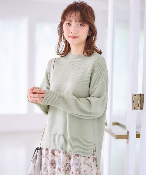 ANY SIS（エニィスィス）の「【洗える】アンゴラブレンド ニット（ニット/セーター・レディース・ライトグリーン系/ピンク系/アイボリー系/ホワイト系2/ライトグレー系2・2）」の14枚目の写真